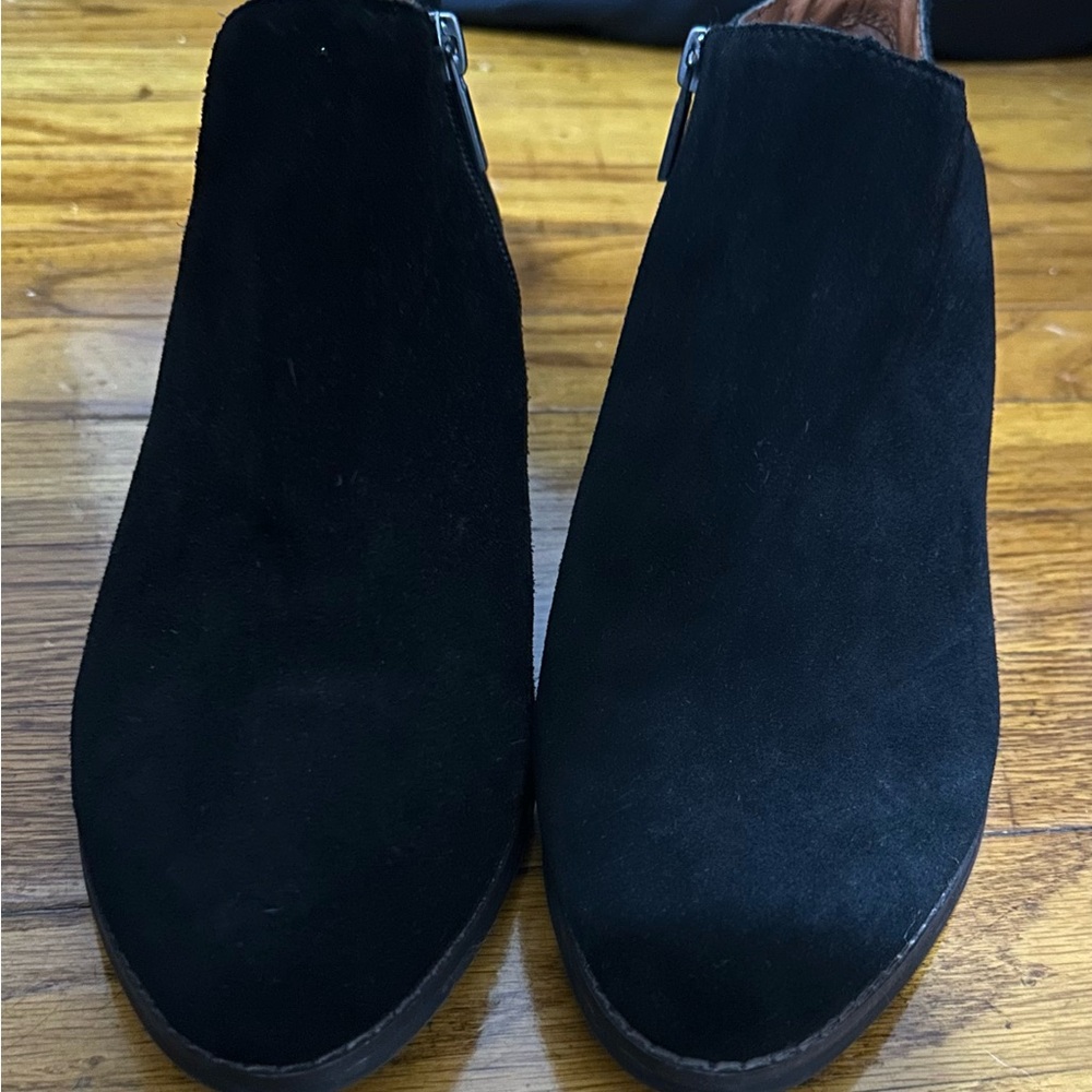 Lucky Brand - Women's Black Suede Ankle Booties